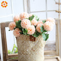 2 Heads/Branch Artificial Flowers Chrysanthemum Flower Ball Bud Fake Flower Branch Home Decor For Wedding Home Vases Decoration