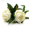 1 Bouquet 3 Heads European Style DIY Artificial Flowers Silk Peony Fake Leaf  For Home Garden Vase Wedding Party Decoration