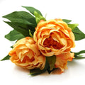 1 Bouquet 3 Heads European Style DIY Artificial Flowers Silk Peony Fake Leaf  For Home Garden Vase Wedding Party Decoration