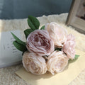 5PCS/Bouquet DIY Artificial Flowers Rose Flower Bouquet Silk Rose Flower Wedding Favors For Home Vase Decoration Wedding Flowers