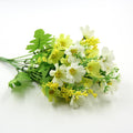 1 Bouquet 7 Branch 28 Heads Colorful DIY Silk Daisy Artificial Flowers Wedding Flower Bouquet Home Room Table Vase Decorations