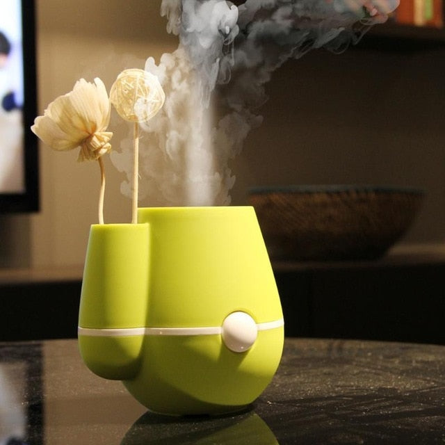 220ML New USB Flower Vase Shape Home Office 220ml Air Mist Maker Purifier Humidifier Office Car Home Diffuser Creative