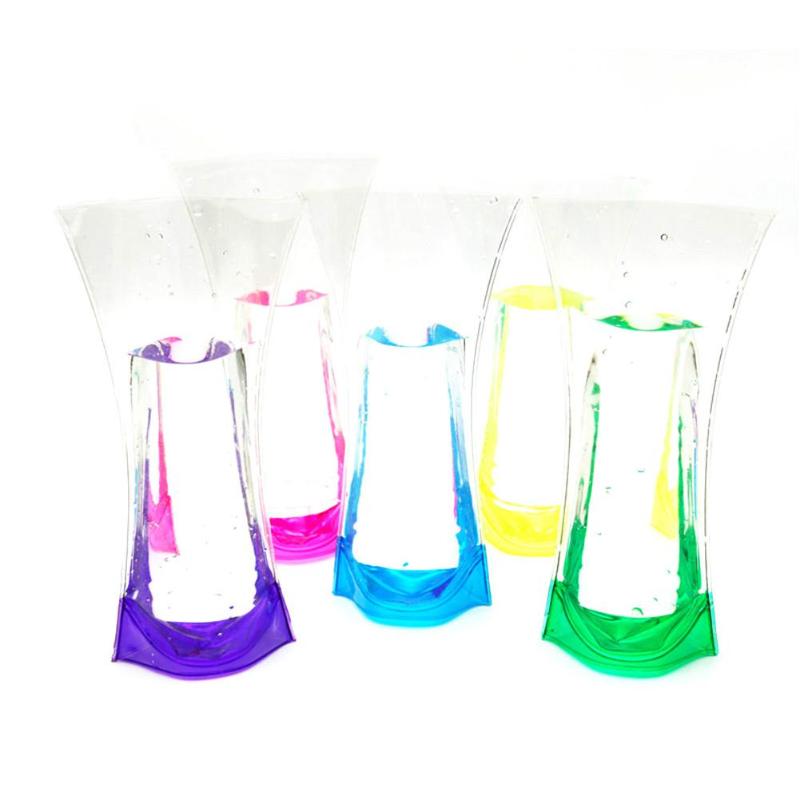 Eco Friendly Foldable Flower PVC Durable Vase Transparent Flower Pot Home Wedding Party Event Store Decor Supplies