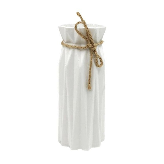 Flowerpot Plastic Vase Flower Basket White Ceramic Imitation Artificial Flower Home Decorative Arrangement Container