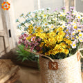 12PCS/Lot Artificial Flowers European Daisy Silk Flowers Home Vases Decor Wedding Decoration DIY Scrapbooking Flowers Gifts