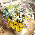12PCS/Lot Artificial Flowers European Daisy Silk Flowers Home Vases Decor Wedding Decoration DIY Scrapbooking Flowers Gifts